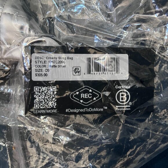 NWT MZ Wallace Crosby Sling bag matte silver - Picture 6 of 10